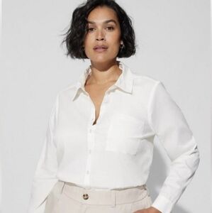 Torrid Madison Poplin Button-Up Long Sleeve Shirt Size 1X 14/16